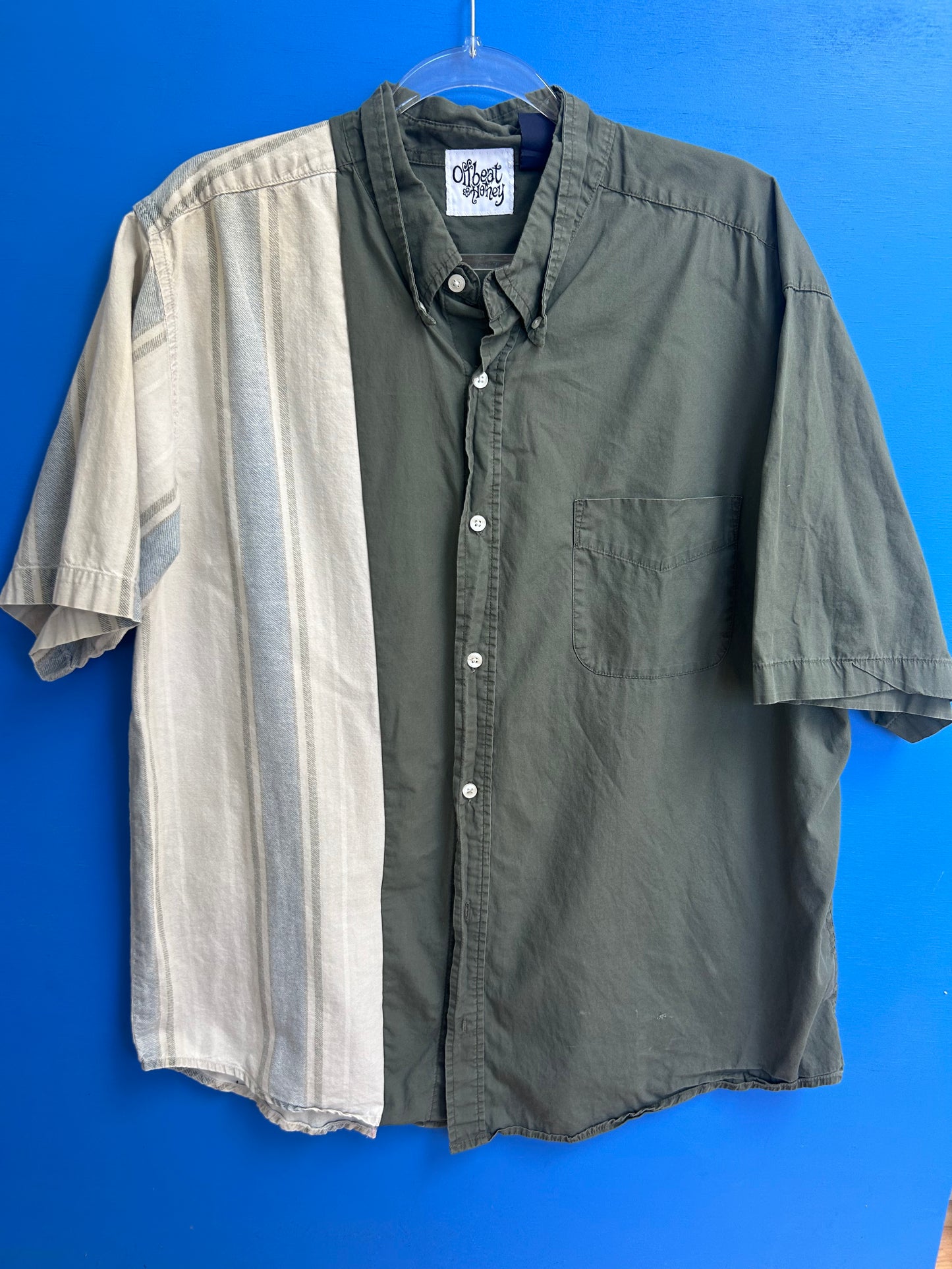 olive tones button up