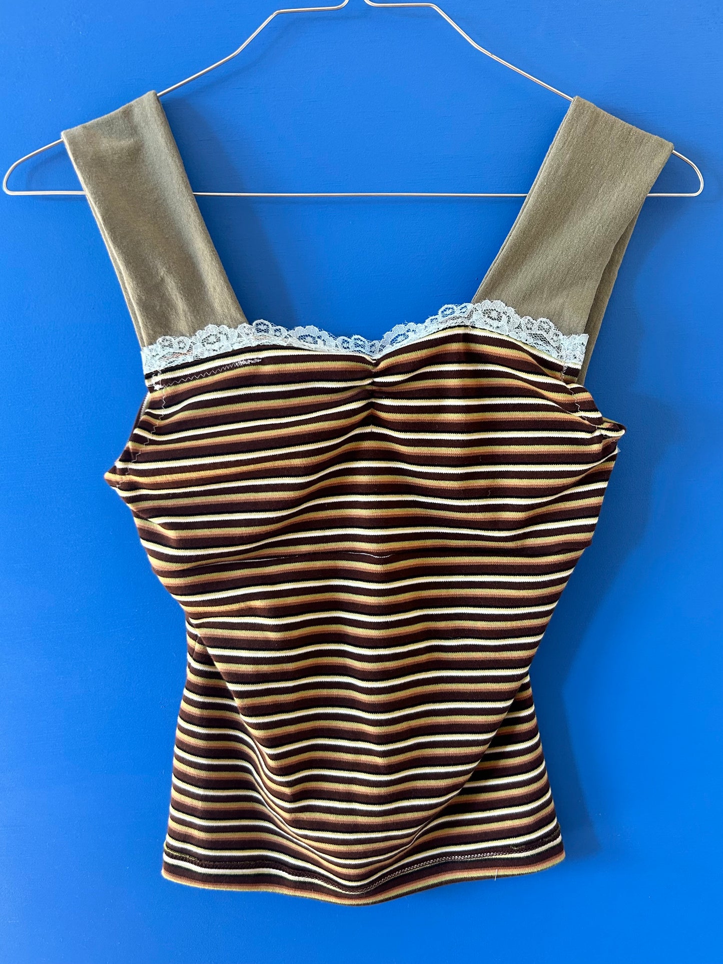 Brown Striped Top