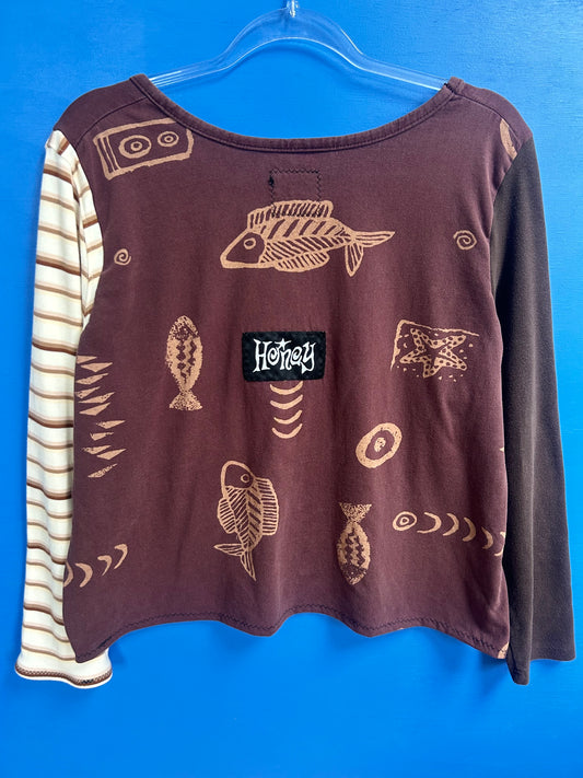 vintage fishes colorblock