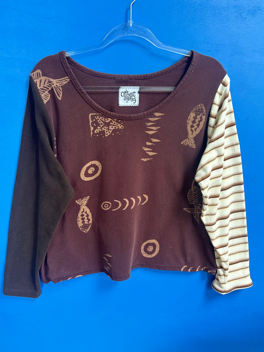 vintage fishes colorblock