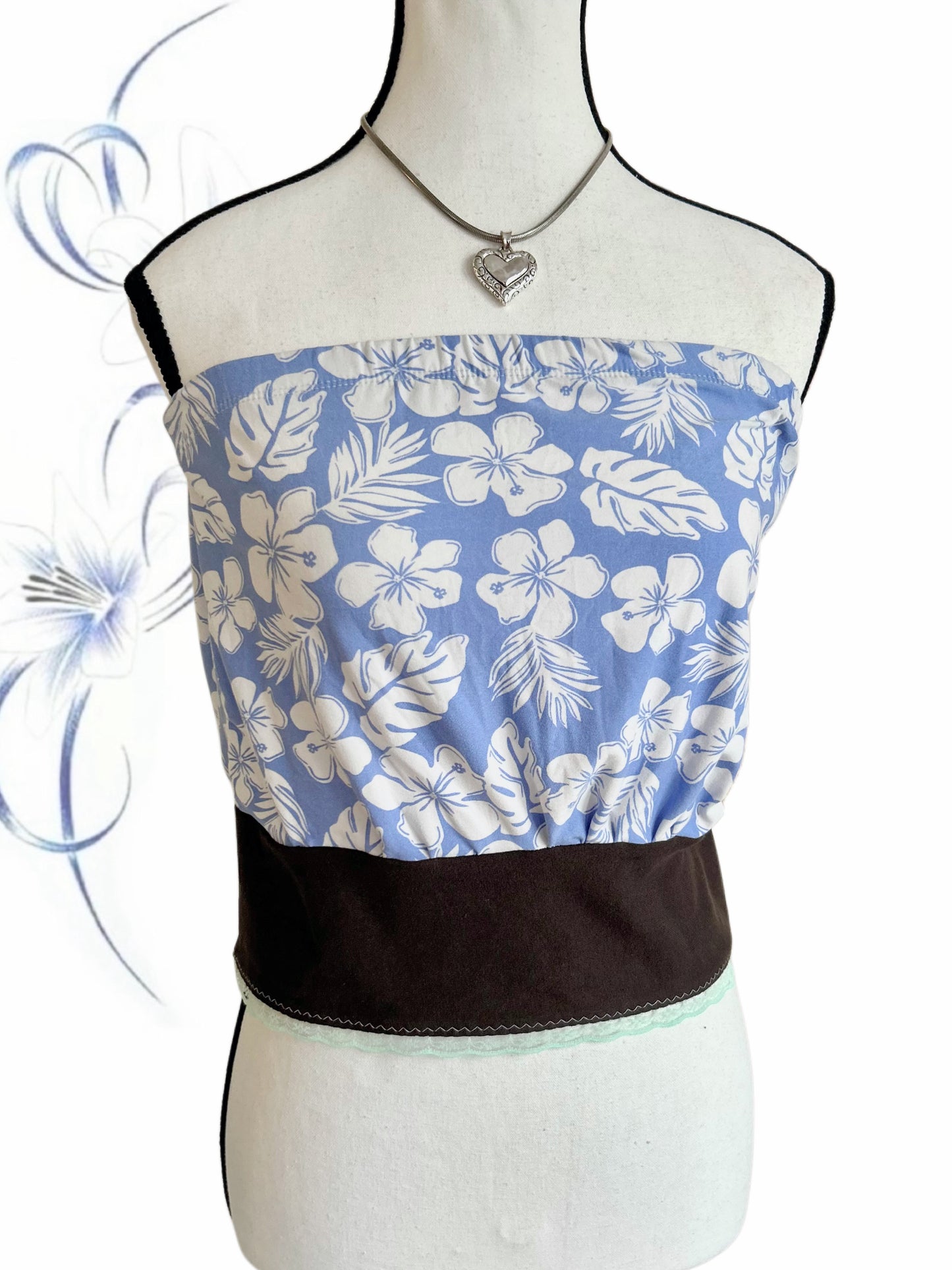hibiscus tube top