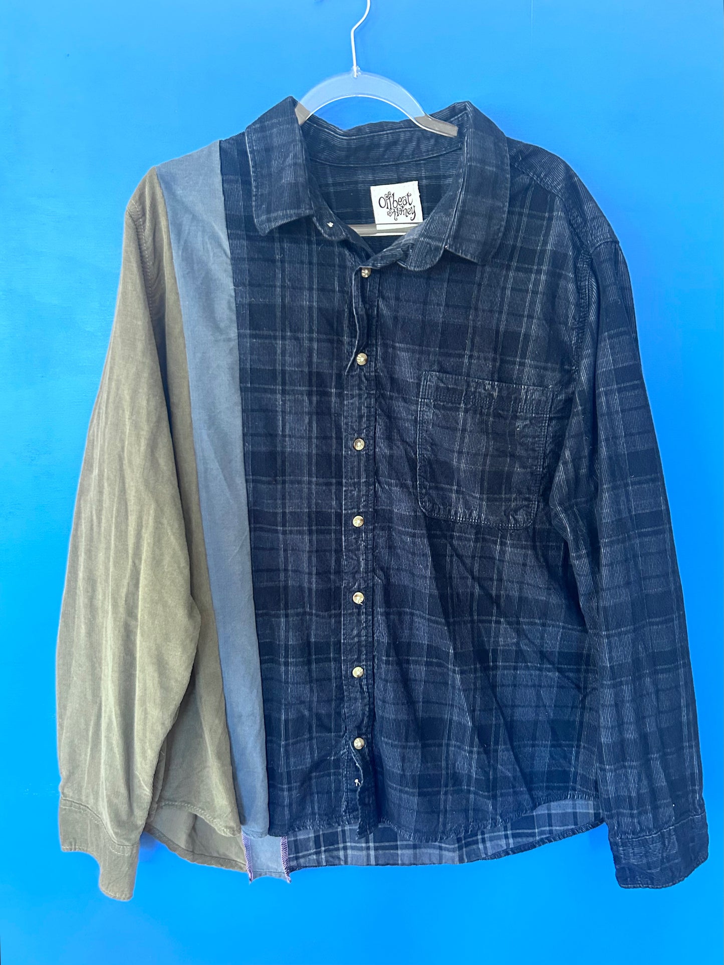 Blue Button Up Rework