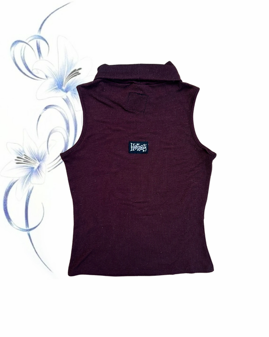 lace swan mock neck