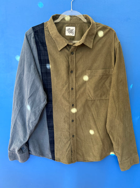 Green Button Up Rework