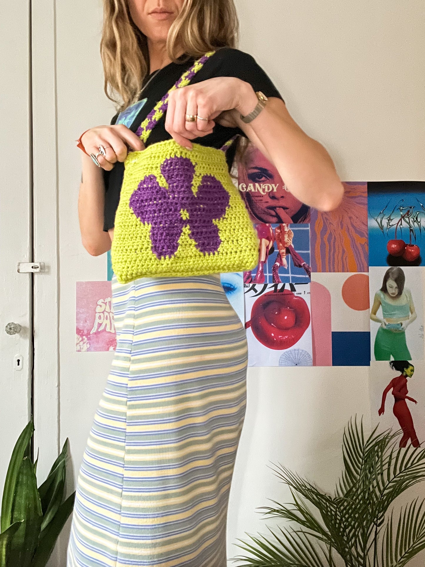 Spring FLWR Crochet Handbag