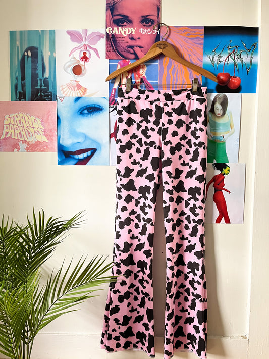 Cow Print Flares