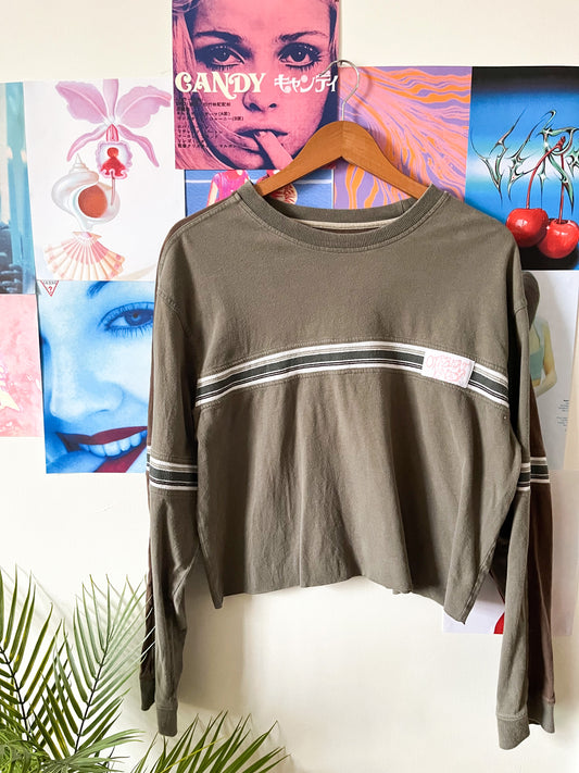 Olive Stripe Pullover