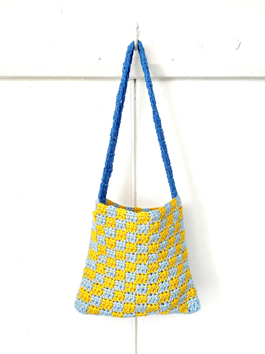 Electric Yellow Crochet Handbag