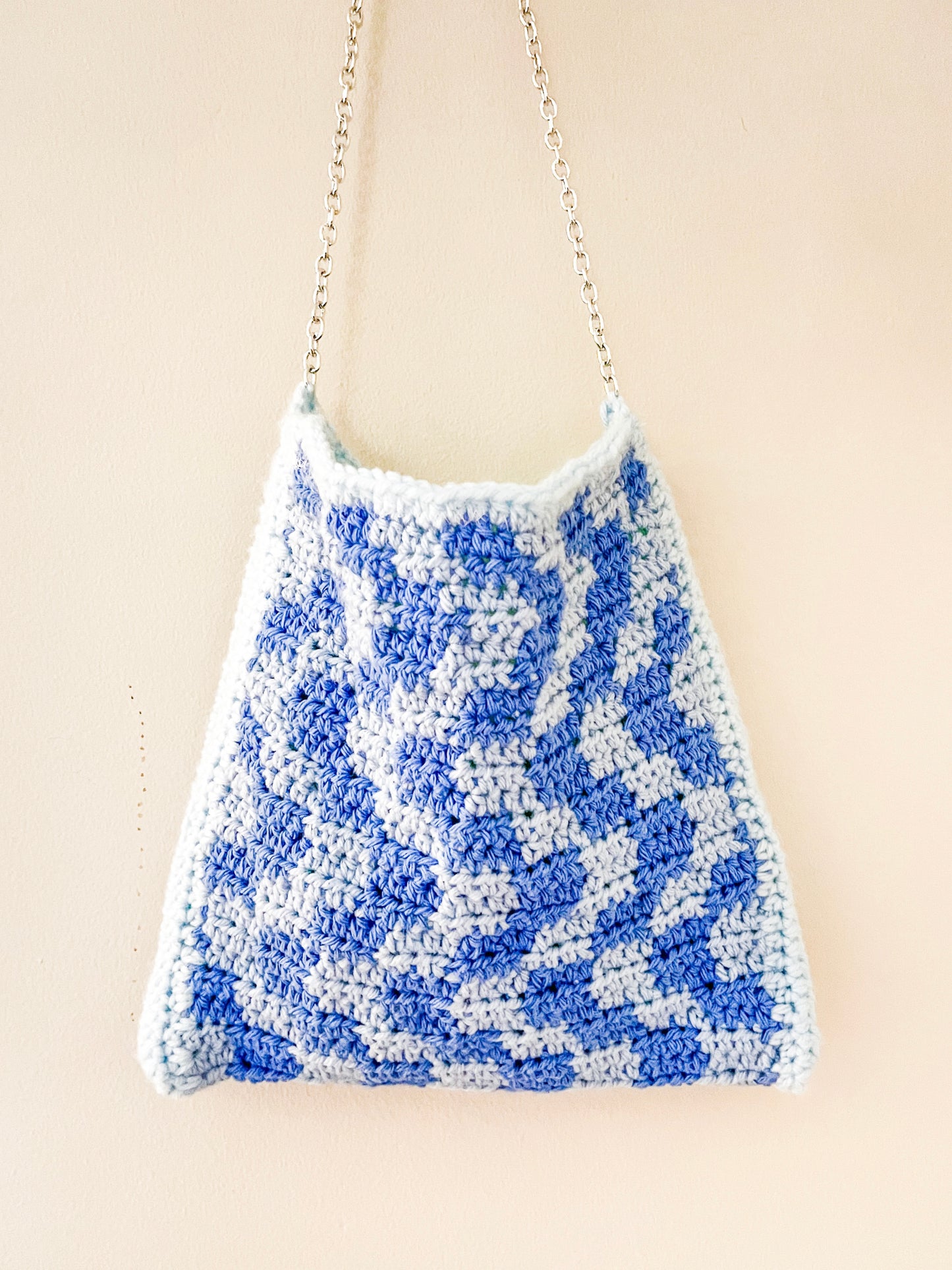 Wavey Blu Crochet Bag